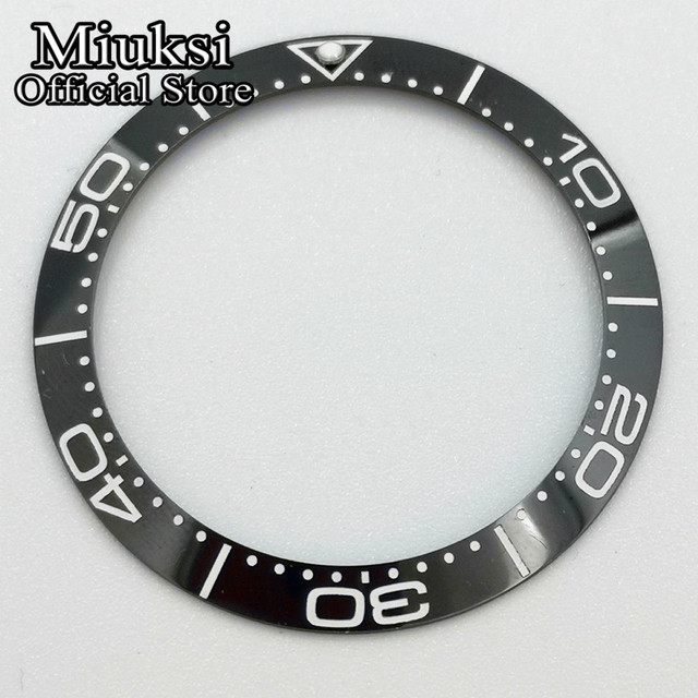 Miuksi 40mm high quality ceramic bezel watch parts fit 43mm watch case for watch sea