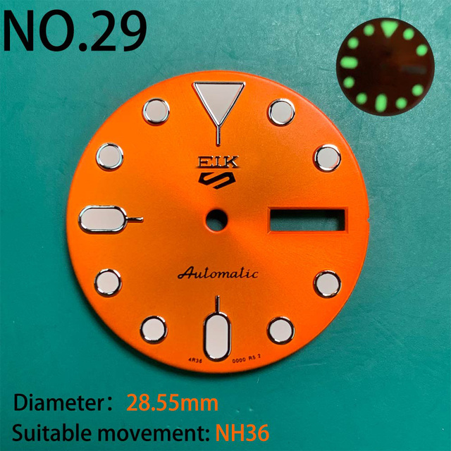 Nh35 ساعة مزدوجة الهاتفي جديد C3 مضيئة تعديل ساعة حرفية skx007 SKX006 صغيرة ملليمتر 28.5 مللي متر أذن البحر nh35 العالمي