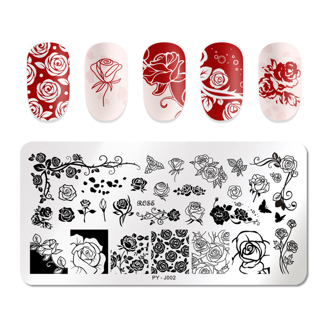 Nail Stamping Plates Natural Animal Snake Scale Flower Grass Tree Theme Image Template Nail Art Template Decoration 42 Designs