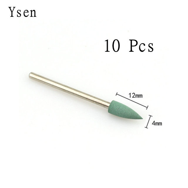 10pcs/set Silicone Rubber Polisher Grinding Head 2.35mm Shank Nail Bits Nail Electric Manicure Drill Machine Accessory