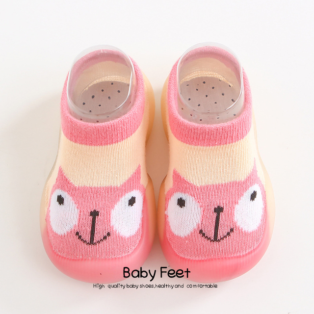 Unisex baby shoes first baby shoes first walkers boy soft sole rubber outdoor baby shoes cute animal socks baby anti-slip