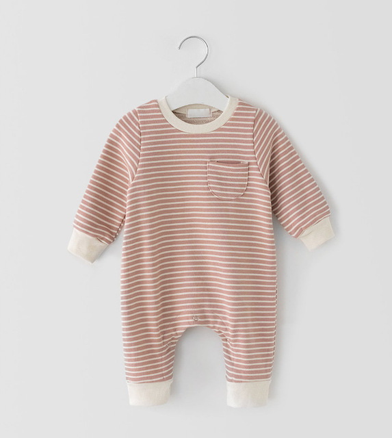 2022 Baby Cotton Soft Baby Clothes Baby Girls Boys Fashion Elegant Long Sleeve O-Neck Newborn Jumpsuit