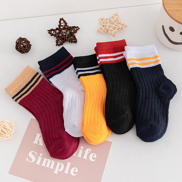 5pairs/lot 3 to 12 Years Kids Soft Cotton Socks Boy Girl Baby Cute Cartoon Warm Fashion School Socks Autumn Winter Cartoon