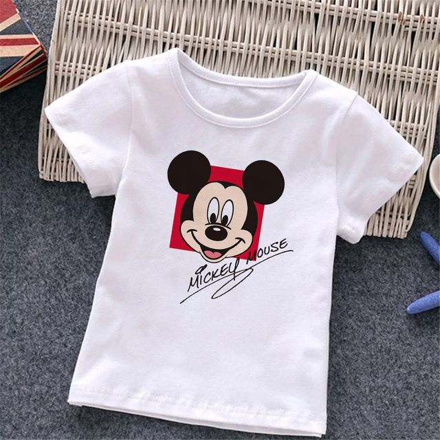 Baby Donald Duck T-shirt Cute Cartoon Print T-shirt Summer White O-Neck Short Sleeve Baby Boys Girls Clothes Baby Clothes