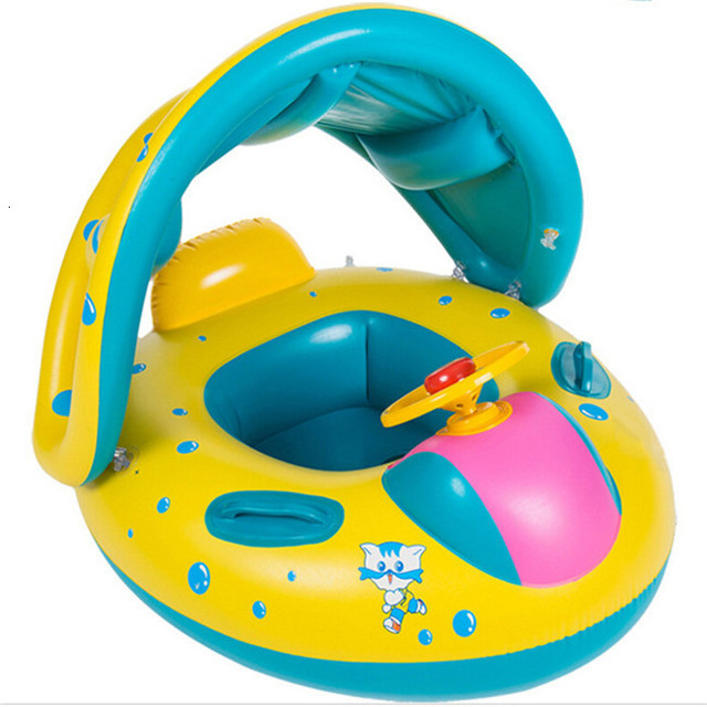 Summer Swimming Pool Float For Kids Inflatable Swimming Pool Toys Seat Ring Boat Water Sports