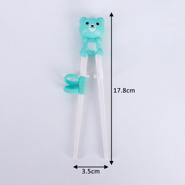 1pc cute cartoon baby beginner training chopsticks food grade silicone animal pattern baby learning chopsticks