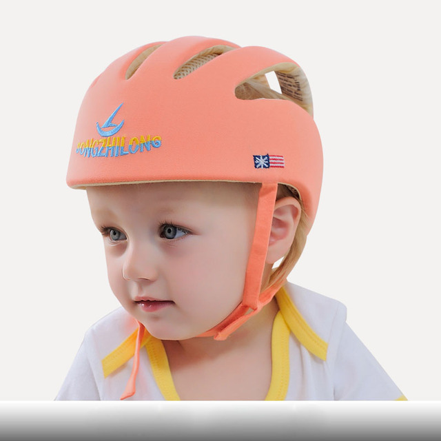 Baby Safety Protective Helmet Boys Girls Baby Hats Cotton Soft Mesh Adjustable Head Protection Children Walking Caps