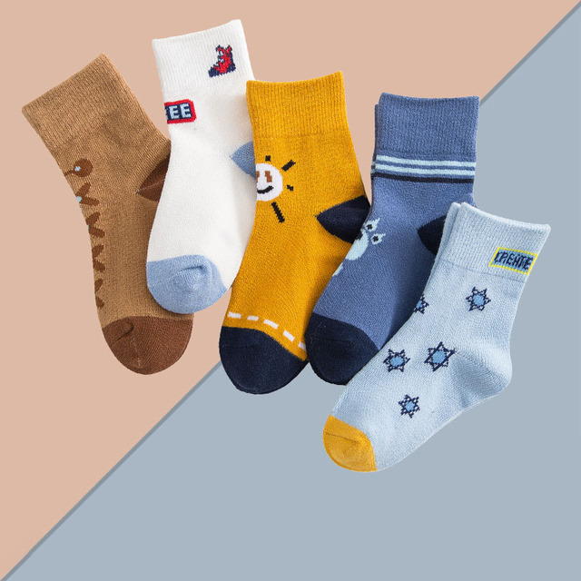 5 pairs soft cotton children socks cute cartoon print kids socks newborn baby boy socks casual girls boys socks 1 to 12 years