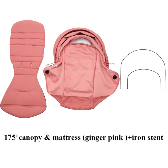 175 Degree Stroller Accessories Hood and Mattress Set for Babyzen Yoyo Canopy Cover Seat Cushion Fit Yuya Stroller Sunshade Original Fabric