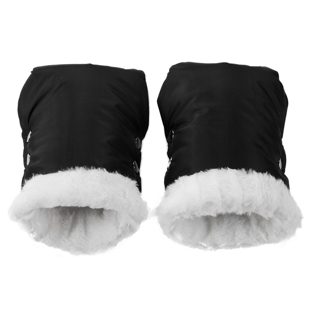 New Baby Stroller Warm Gloves Fur Fleece Hand Pram High Quality Portable Comfortable Waterproof Muff Baby Pushchair