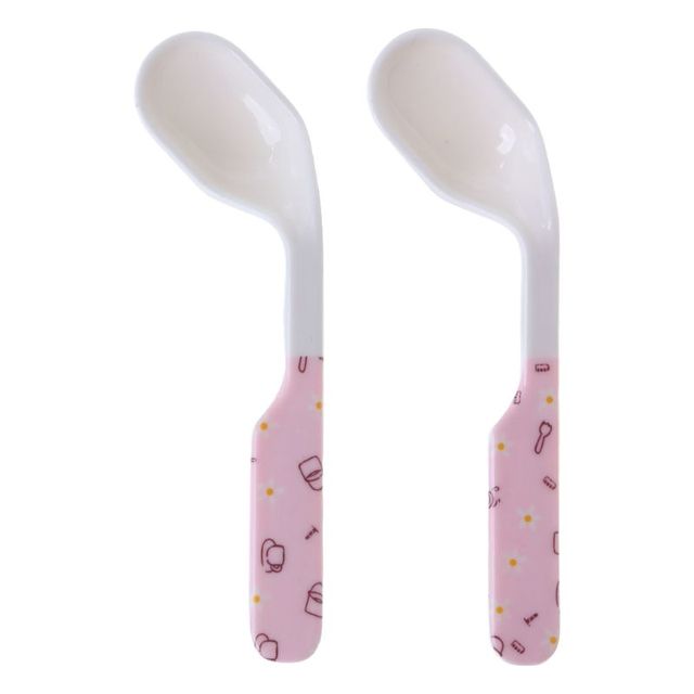 1pc Baby Spoon Straight Head Feeding Training Cutlery Flatware Tableware Infant Children Kids Safe Feeder Learning Supplies