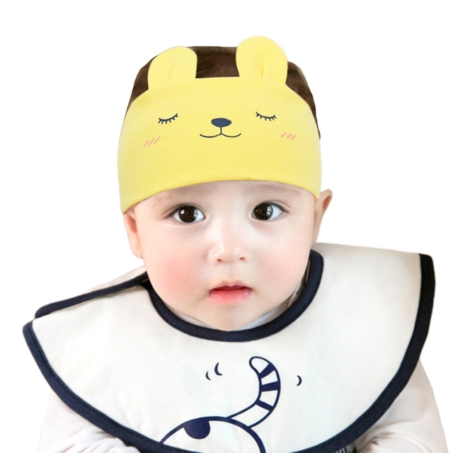 Cartoon Cute Rabbit/Bear Baby Blank Top Hat Headband Elastic Turban Knit Cap Bonnet Sleep Cap