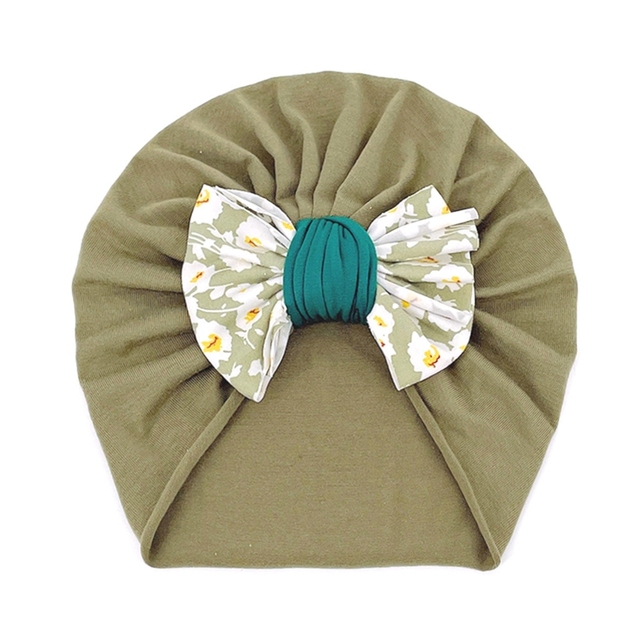 Baby Hat Bows Knot Hat Floral Bowknot Knit Newborn Bonnet Headwear