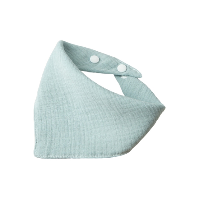 Baby Bibs Gauze Cotton Newborn Scarf Snap Button Soft Triangle Saliva Towel