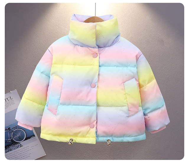 Autumn Winter Children Down Jackets For Baby Boys Girls Solid Thick Warm Fleece Kids Blouse Coats Outerwear