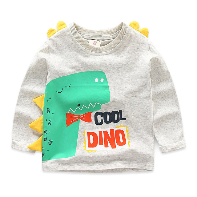 Kids Boys Cartoon T-short Autumn Long Sleeve Primer Tops