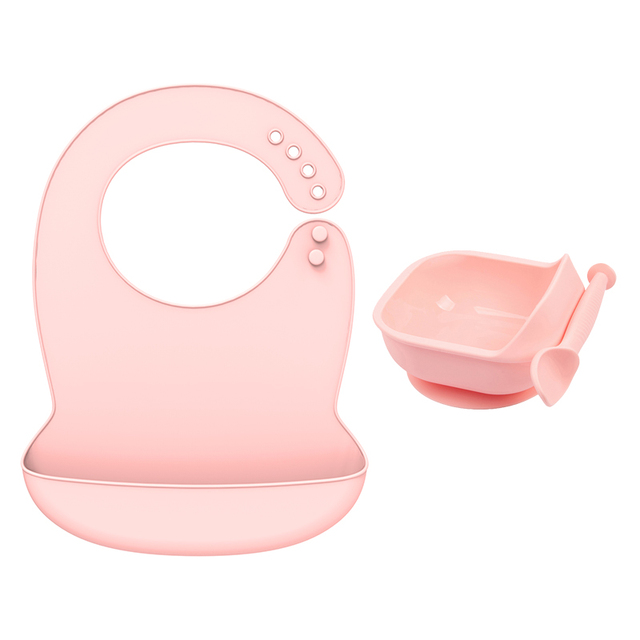 LOFCA 1 Set Baby Silicone Feeding Bowl Food Grade Liquid-Proof Suction Rotating Bowl Learning Dishes Tableware Children Plate