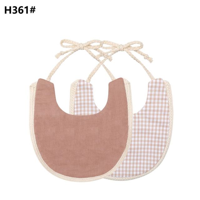 New Infant Baby Girl Boy Bib Baby Boy Dinner Feeding Tassel Double Deck Cotton Linen Burp Cloths Saliva Towel