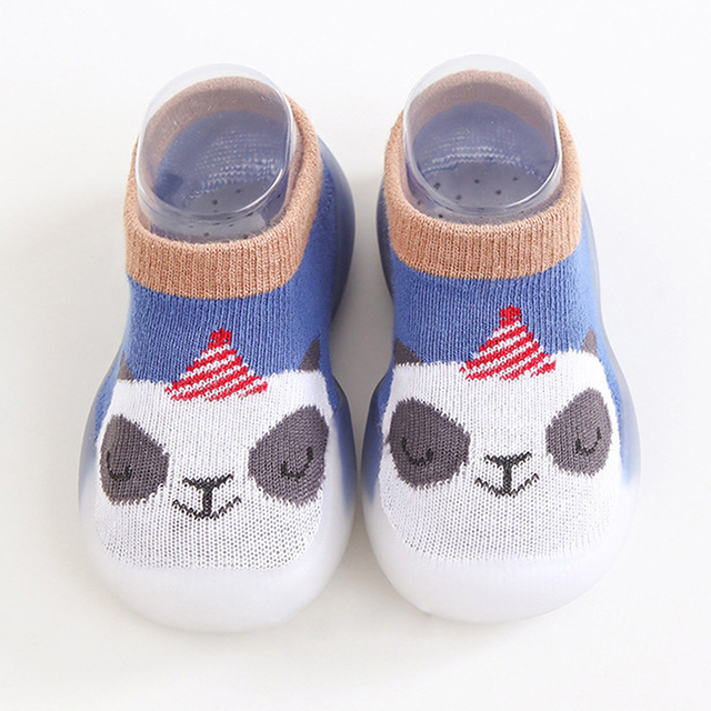 Unisex Baby Girls Boys Cute Cartoon Non-slip Cotton Toddler Floor Socks Animal Pattern First Walker Shoes For Newborns