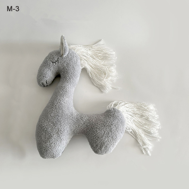 Newborn Photography Pillow Pegasus Horse Photo Props Doll Pillow Infant Photo Shoot Studio Accessories Posing Bean