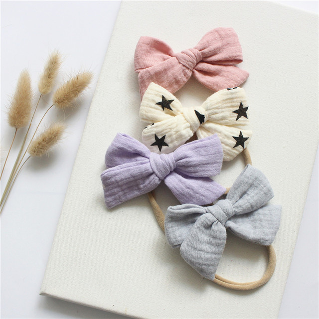 Cotton Baby Girl Headbands Bows Hair Bands For Kids Hair Accessories Infant Items Little Girl Toddler Headband Newborn Baby