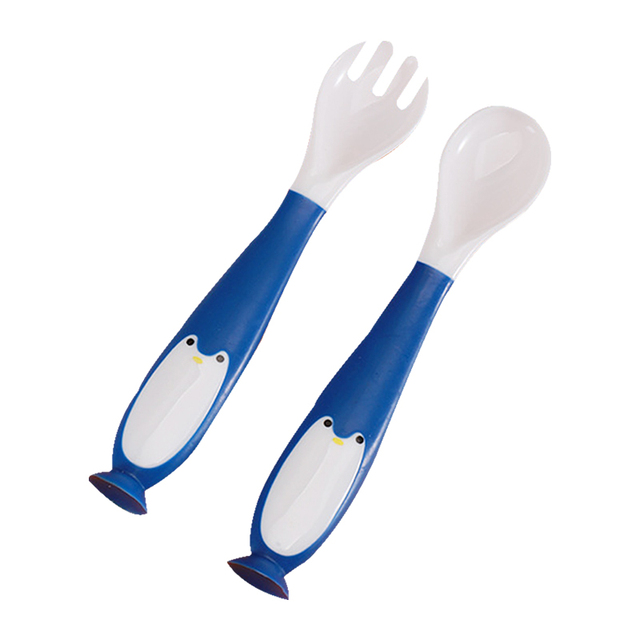 2pcs/set baby spoon fork set baby utensils portable children tableware baby feeding tableware food