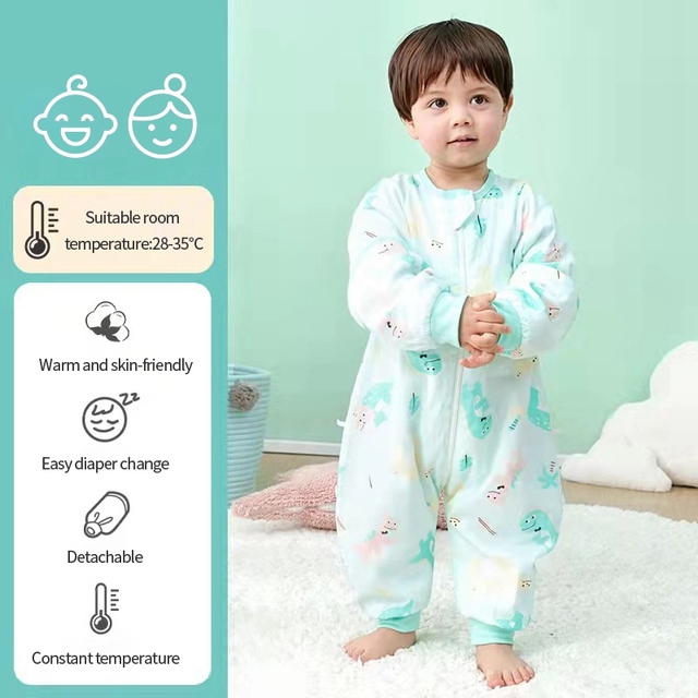 Summer Spring Baby Sleeping Bag Cartoon Split Leg Sleepsacks Toddler Boy Girl Sleeping Bag Children's Pajamas Saco De Dormir