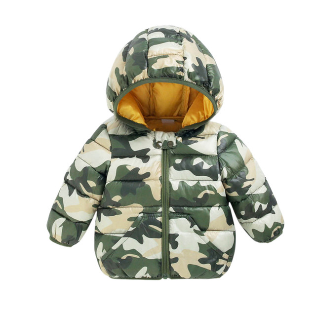 Cartoon Dinosaur Flower Print Hooded Cotton Down Jacket Baby Winter Cartoon Windproof Coat Hooded Warm Outerwear Jacket Freeship