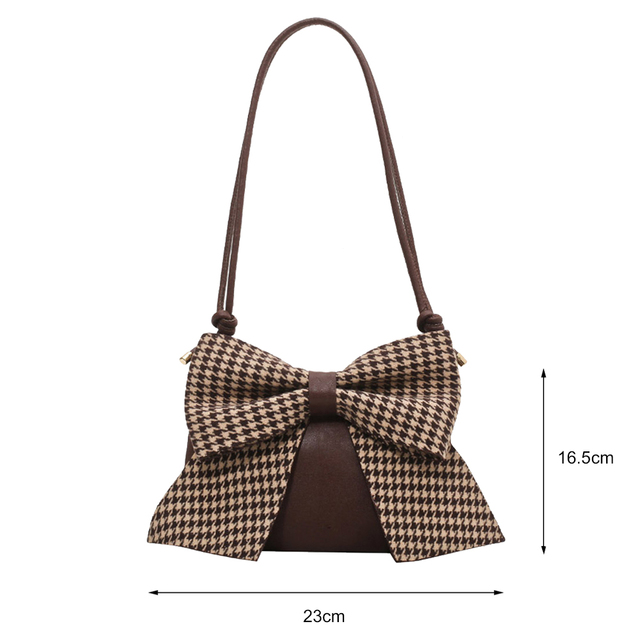 Women Shoulder Bags Fashion Shoulder Messenger Crossbody Bag Big Bowknot PU Leather Small Square Bag Travel Clutch