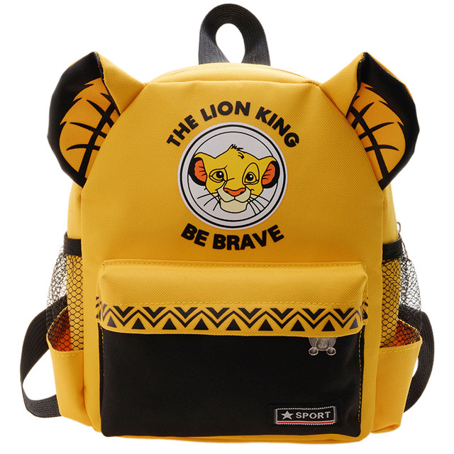 Disney 2022 New School Bags For Kids Boys Girls The Lion King Kindergarten Cartoon Backpacks Fashion Child