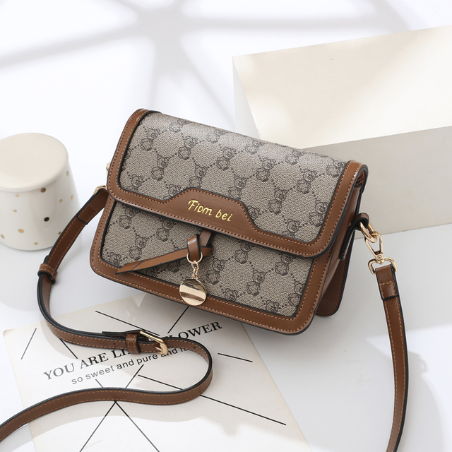 DN Crossbody Shoulder Bags for Women Vintage Women Handbags Trend Stylish Bear Animal Prints Female Vintage Paneled Design