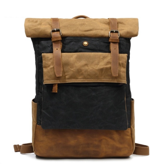 Backpack Men Casual Daypack Vintage Canvas Backpack School Boys Designer Waterproof Travel Bag Male Backpack Mochila