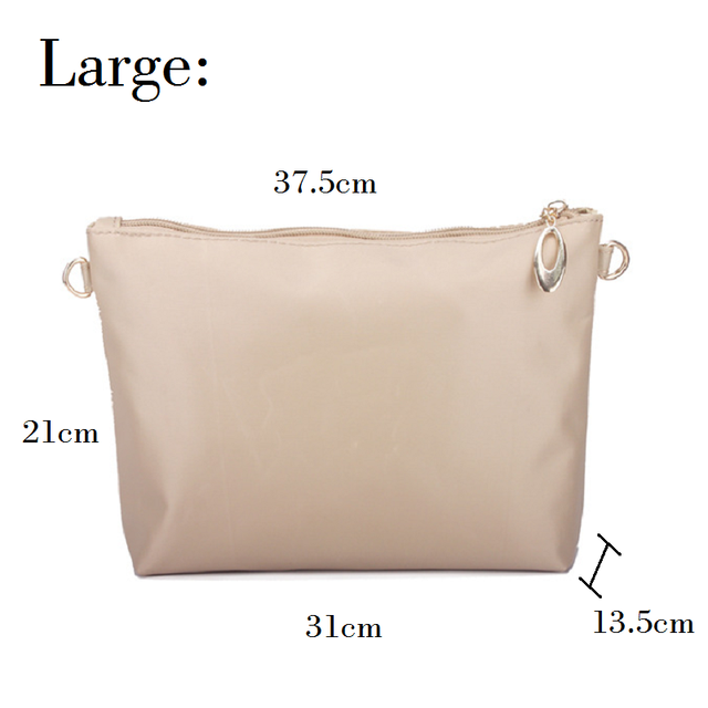 Nylon Bag Insert Organizer With Soft Zipper Pockets Light Perfect Purse Organizer To Keep Everything Stylish Bolsa De Maquiagem