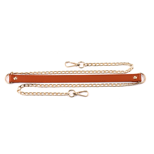 120cm Bag Chain Replacement Metal Chain PU Leather Bag Straps DIY Handbag Handles Shoulder Straps Accessories Bag Handles