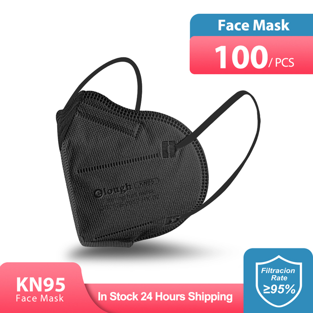 قناع Elough KN95 Mascarillas FFP2 أقنعة الوجه FPP2 لمسح الوجه 95% مرشح CE 5 رقائق قناع ffp2masque Kn95 ماسكارا للبالغين