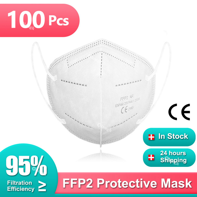 FFP2 أقنعة KN95 Mascarillas هومولوكادا 5 طبقات ffp2fan CE قناع الجهاز التنفسي FPP2 قناع وجه واقي KN 95 Masque الكبار