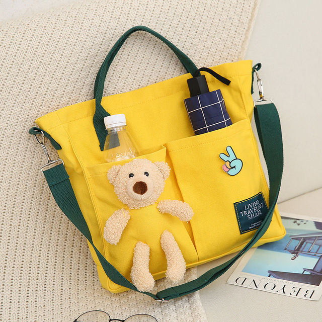 Women Canvas Handbags Female Shopping Bags Shoulder Bag Environmental Storage Bag Reusable Foldable Eco Grocery Bags Bolso