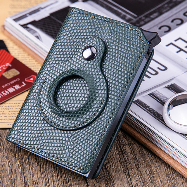 RFID Airtag Credit Card Holder Wallet Men Slim Thin Business Bank Card Holder Container Male Smart Bluetooth Card Holder Bag