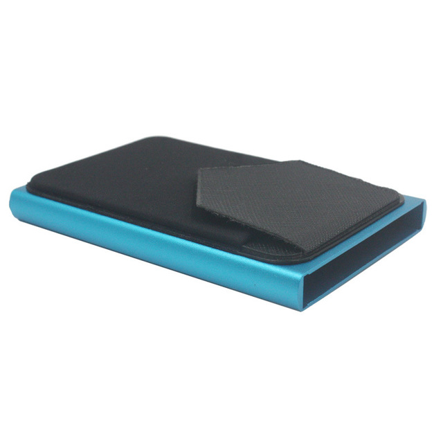 Pop Up Rfid ID Card Holder Slim Wallet Aluminum Elastic Back Pouch ID Credit Card Holder Blocking Protection Travel ID Card Holder