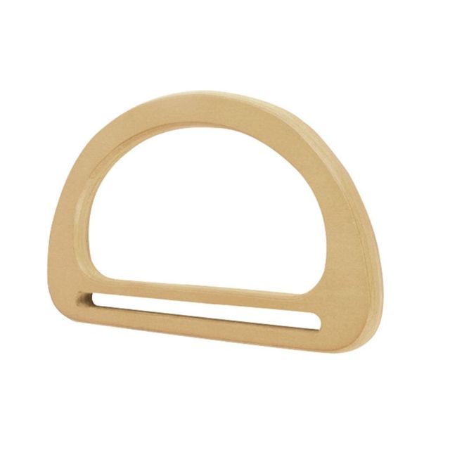 D Round Shape Bamboo Wood Resin Bag Handle For Handbag Hand Purse Frame DIY Bags Accessories New Fashion Bag Handles