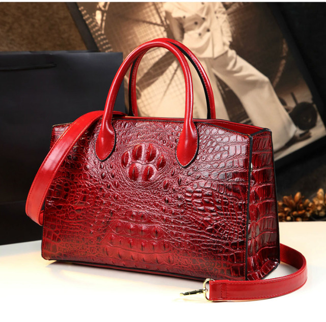 High quality luxury handbags for women, high quality crocodile pattern handbag