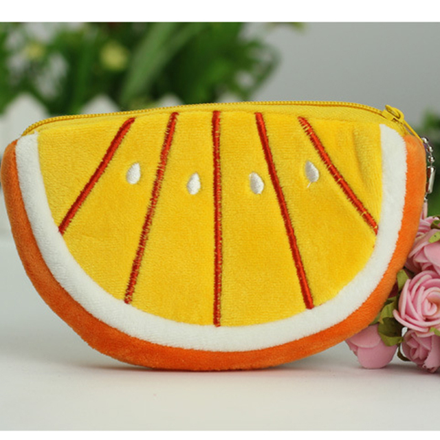 All Cartoon Fruits Coin Bag Clutch New 8cm Pineapple Orange Plush Coin Purse Purse Pouch; Baby Coin Bag Pouch Purse