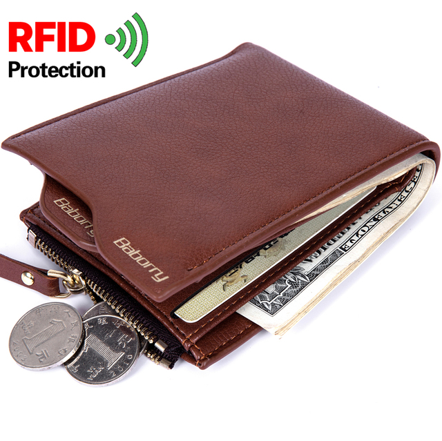 New Coin Purse RFID Theft Protection Dollar Price Men Wallets Black Color Slim Wallets Thin Card Holder Wallet for Men 2022