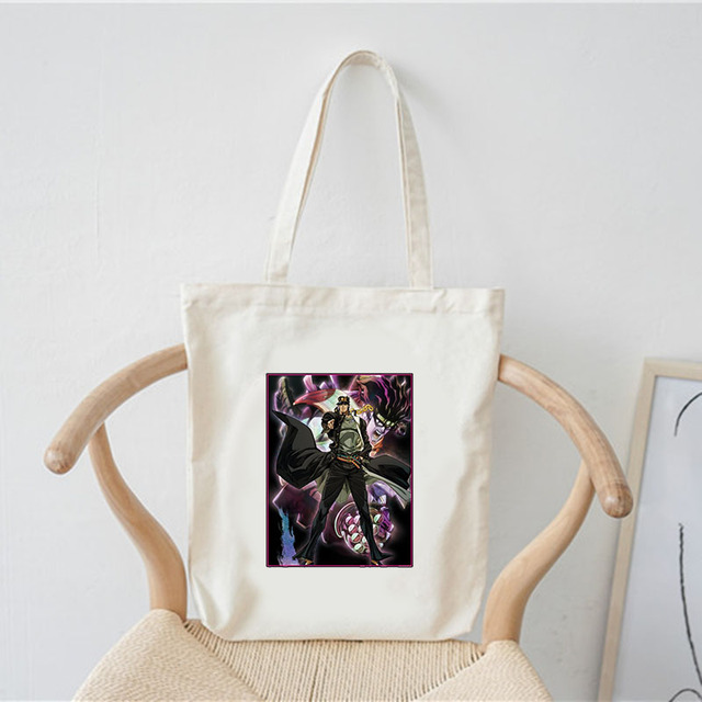 jojo bizarre adventure shopping bags customize logo bag women handbags large designer shopper shoulder canvas bag tote bag