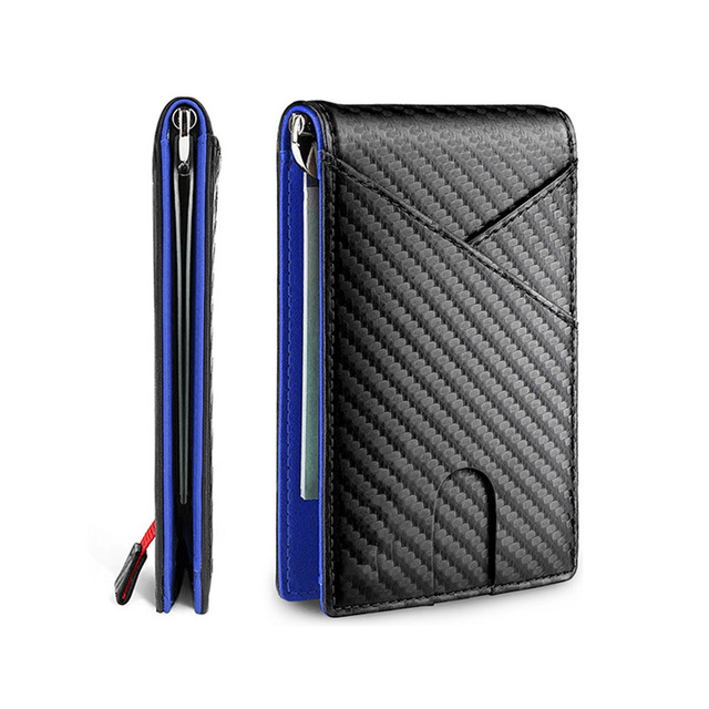 RFID Carbon Fiber Men Wallets Card Holder Slim Thin Pocket Man Magsafe Wallets Money Bags Business Black Male Wallet Walet 2022