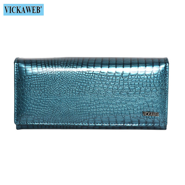 Women's Genuine Leather Magnetic Clip Wallet Fashion Long Wallet Card Holder Free Gift