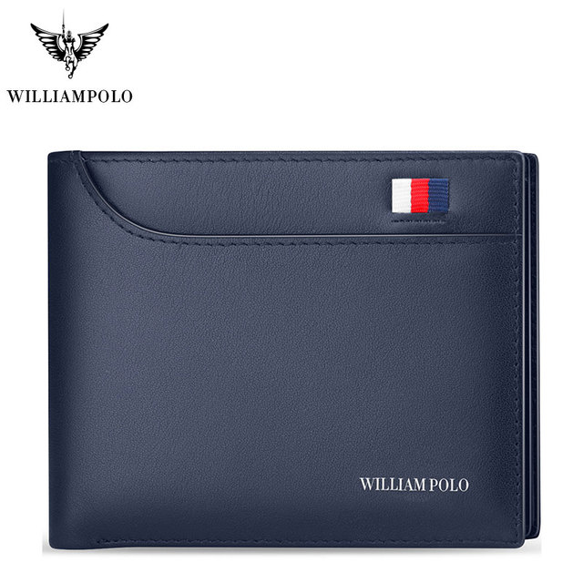 WilliamPOLO Men's Card Holder Genuine Leather Bifold, WilliamPOLO Men's Card Holder Genuine Leather Bifold