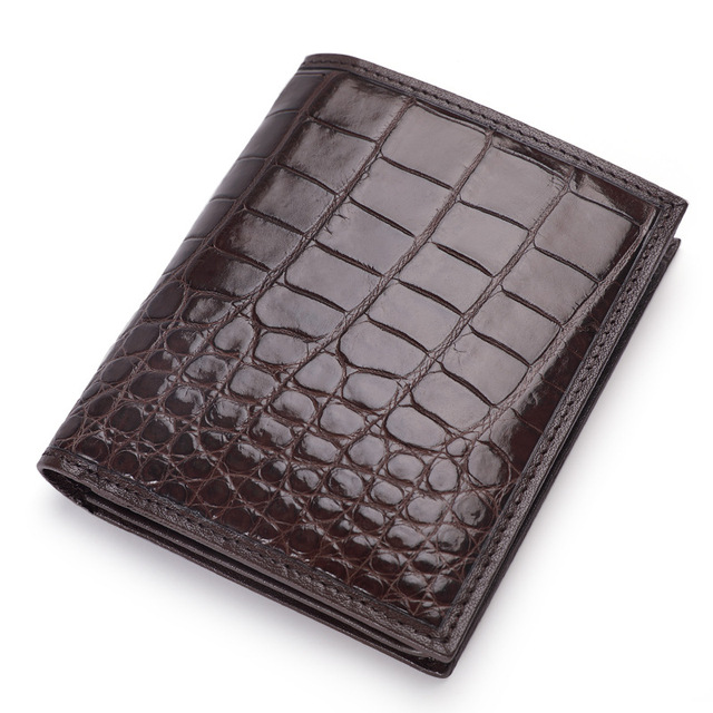 Crocodile Genuine Leather Wallet Luxury Design Clutch Wallet for Men High Quality Wallet Brown Black Crocodile Bifold