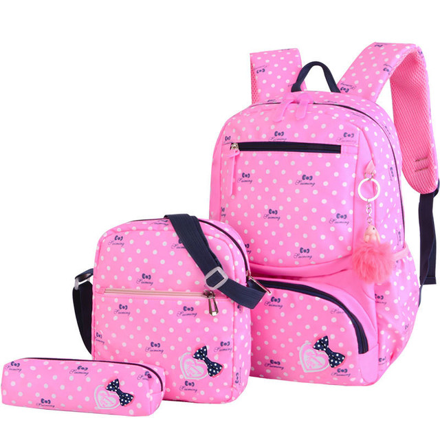 3pcs/set Printing School Bags Backpacks Schoolbag Fashion Kids Lovely Backpack for Children School Bag for Girls School Bag Student Mochila