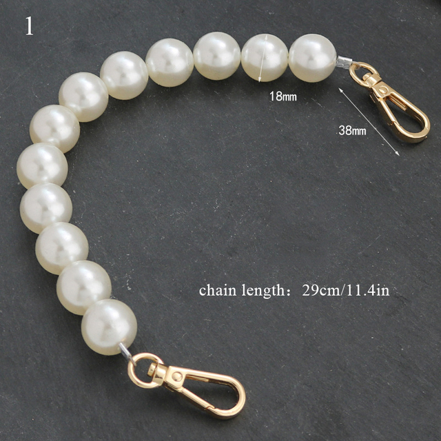 Pearl Bag Strap for Handbag Handles Beaded Purse Belts DIY Replacement Evening Bag Chain Bags Decoration Accessories